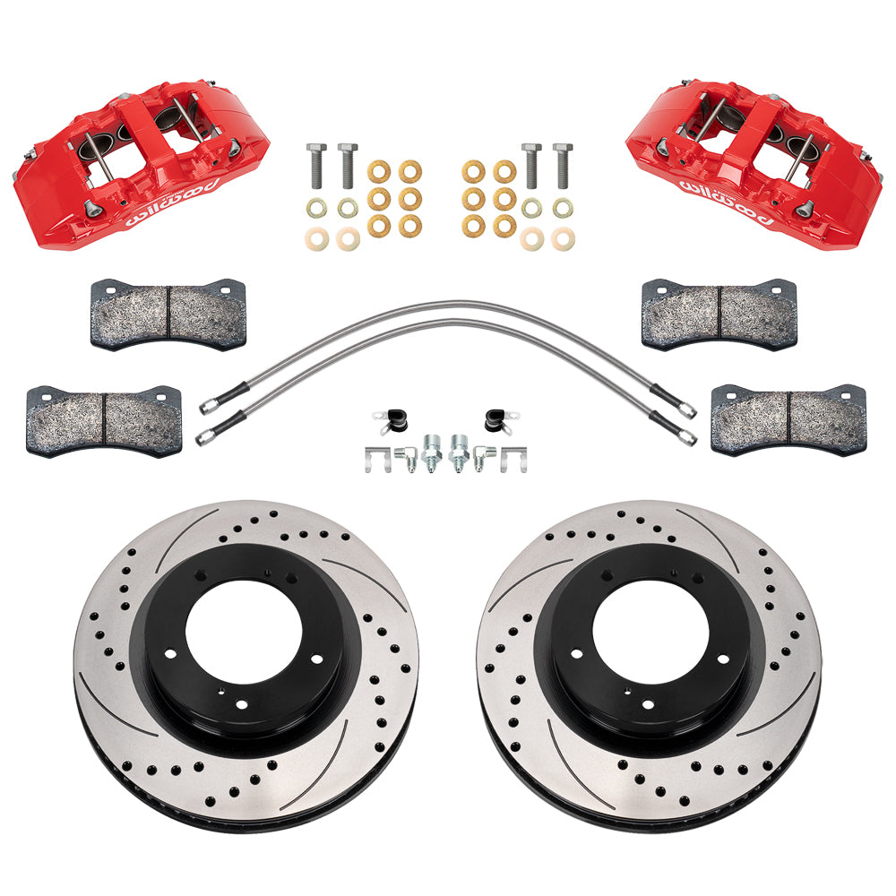 Wilwood Brakes 140-18357-DR Front Brake Kit 07-15 Tundra Aero6 DM Drilled Wilwood Brakes 140-18357-DR