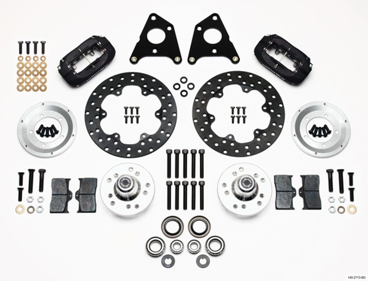 Wilwood Brakes 140-2713-BD Drag Front MD A Body 10in Drum 65-72 Drilled Wilwood Brakes 140-2713-BD
