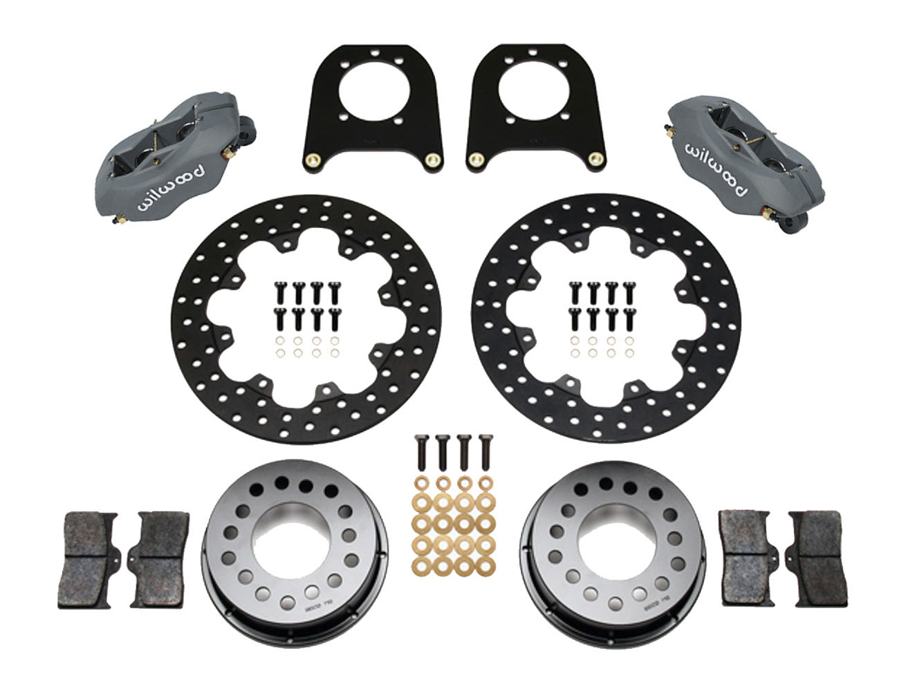 Wilwood Brakes 140-4545-BD Rear Drag Kit 12 Bolt Chevy w/C-Clip Elim. Wilwood Brakes 140-4545-BD