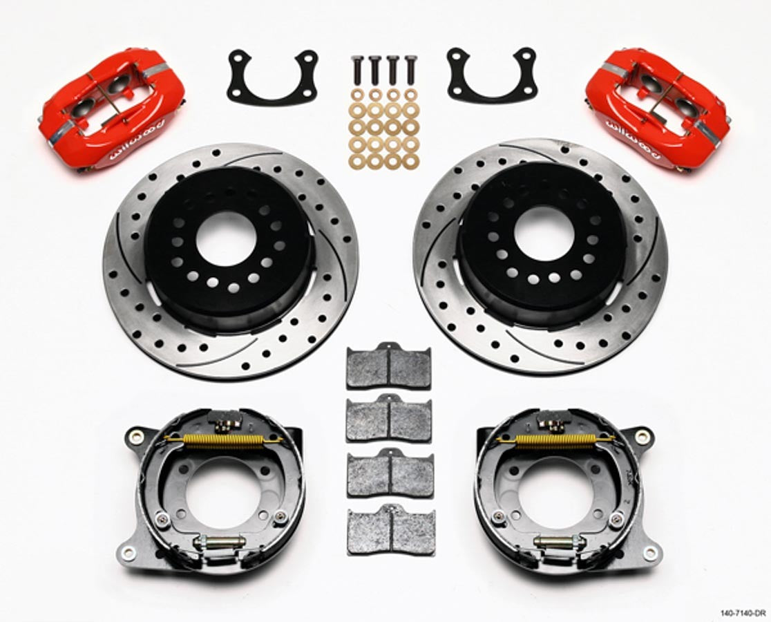 Wilwood Brakes 140-7140-DR Big Ford New Style 2.50 Offset Drilled / Red Wilwood Brakes 140-7140-DR