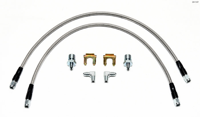 Wilwood Brakes 220-11237 Flex Brake Line Kit 22in L 3/8-24 to 90 Deg. Wilwood Brakes 220-11237