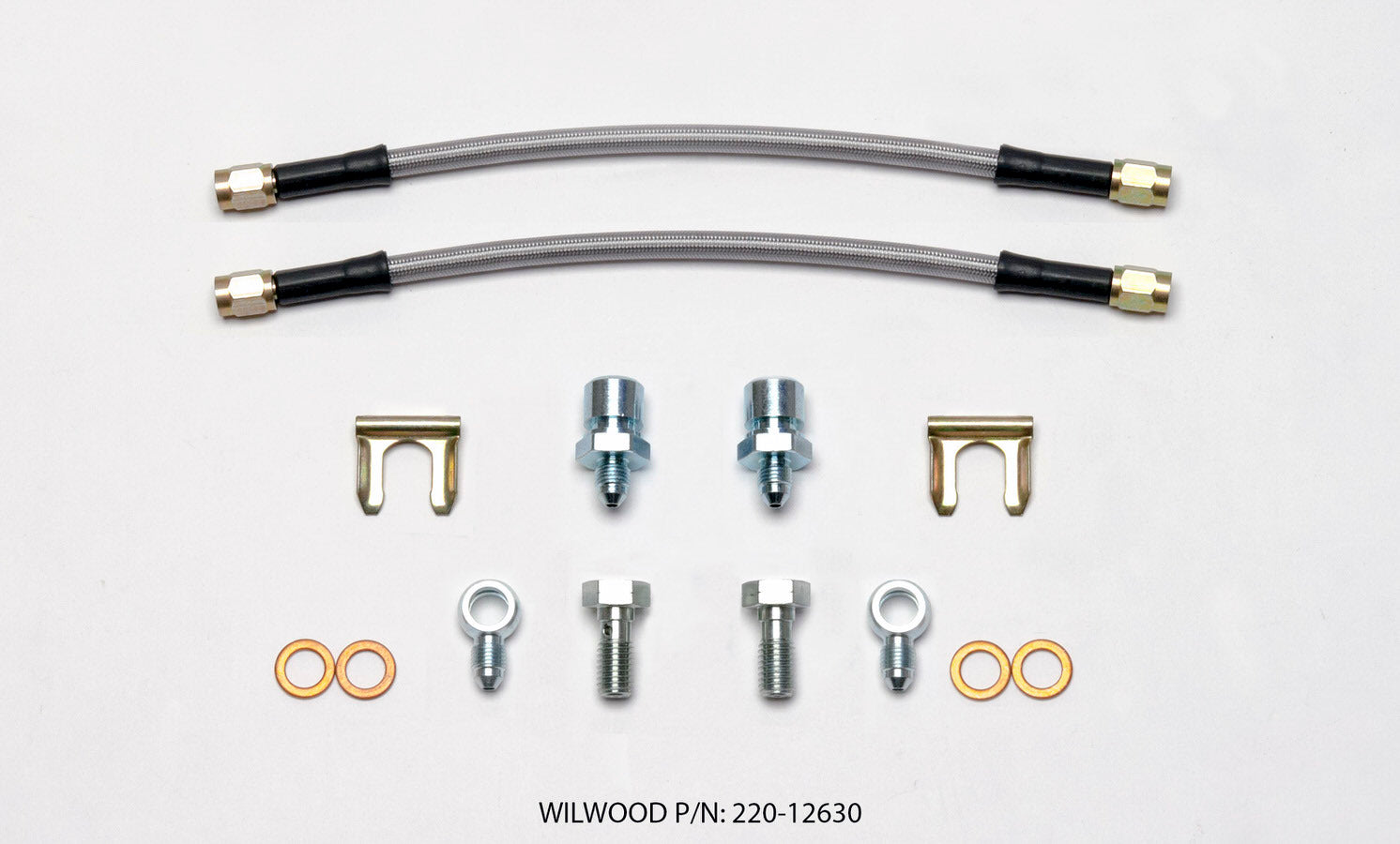 Wilwood Brakes 220-12630 Flexline Kit D154 10in x 3/8-24 IF 10mm Banjo Wilwood Brakes 220-12630