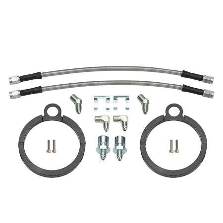 Wilwood Brakes 220-17289 Flexline Kit 12in 3/8-24 to 90 Deg Clamp-On Tab Wilwood Brakes 220-17289