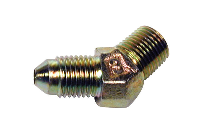 Wilwood Brakes 220-6412 Inlet Fitting 45 Deg 3AN X 1/8-27 Wilwood Brakes 220-6412