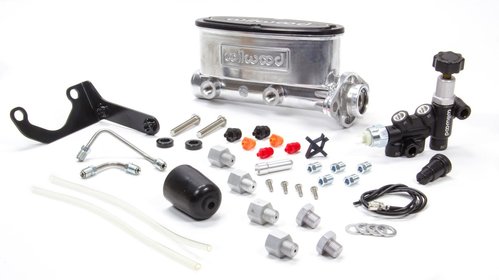 Wilwood Brakes 261-13270-P Alum Tandem M/C Kit w/ Brkt & Prop Valve 1.12in Wilwood Brakes 261-13270-P