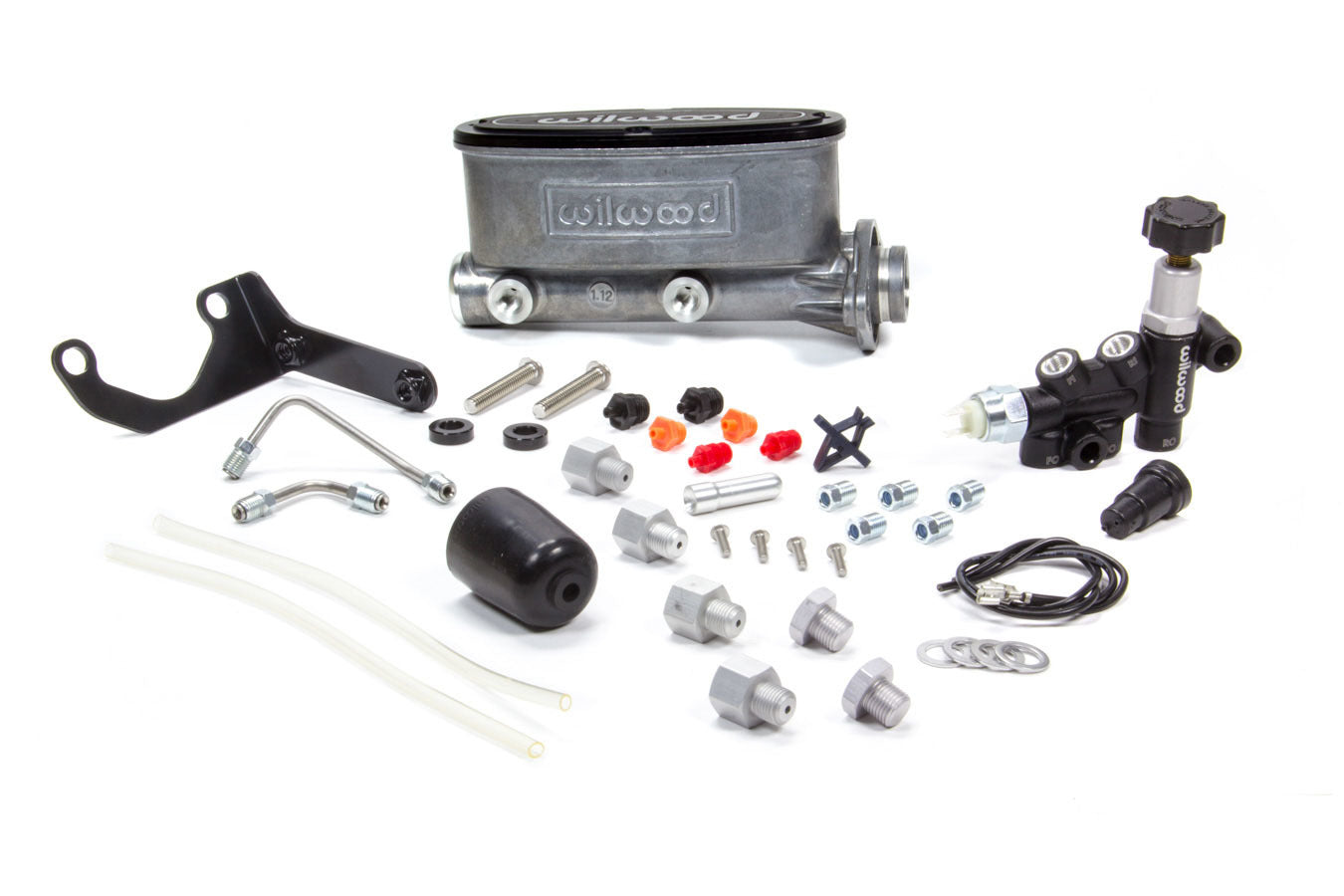 Wilwood Brakes 261-13270 Alum Tandem M/C Kit w/ Brkt & Prop Valve 1.12in Wilwood Brakes 261-13270