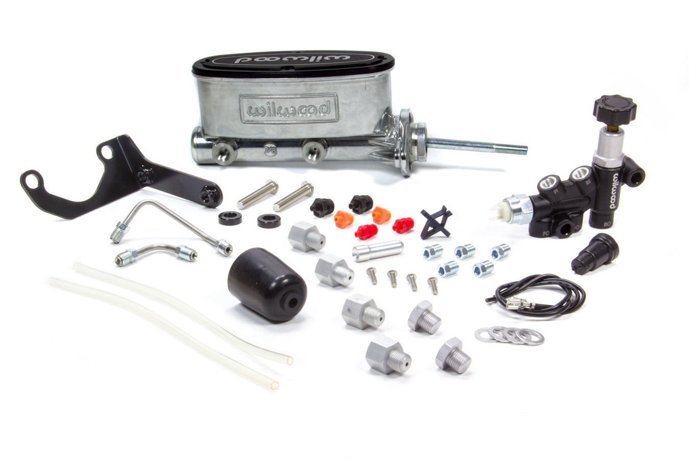 Wilwood Brakes 261-13271-P Alum Tandem M/C Kit w/ Brkt & Prop Valve 7/8in Wilwood Brakes 261-13271-P