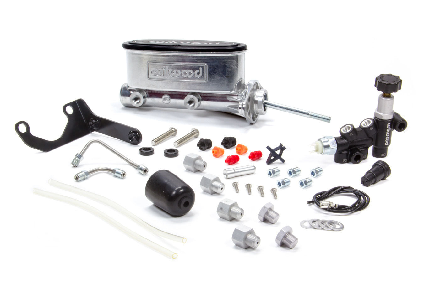Wilwood Brakes 261-13626-P Alum Tandem M/C Kit w/ Brkt & Prop Valve 15/16 Wilwood Brakes 261-13626-P