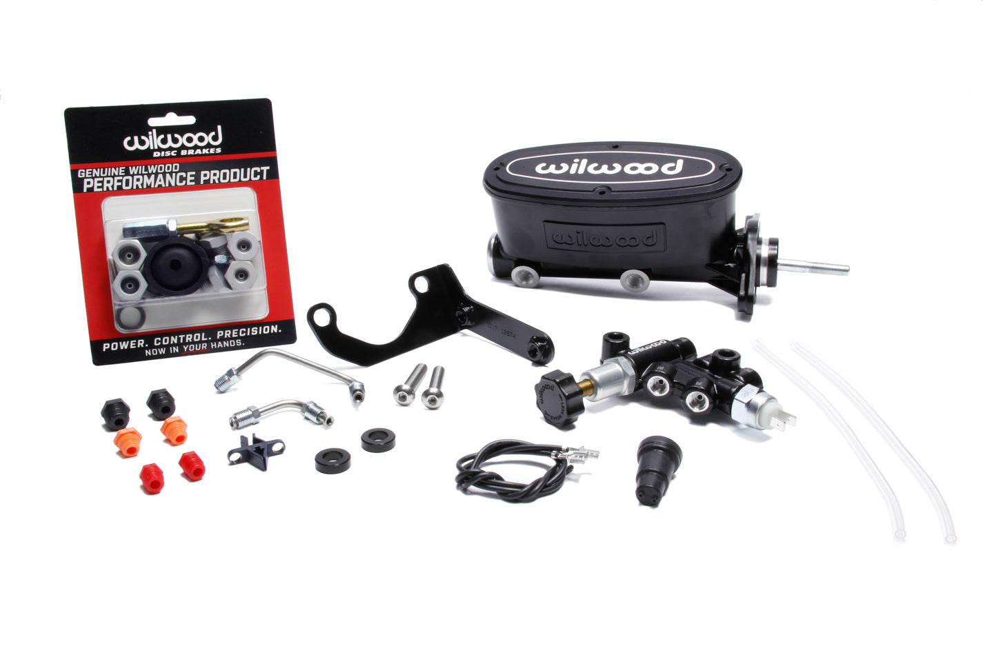 Wilwood Brakes 261-14158-BK Alum. Tandem M/C Kit w/ Brkt Prop Valve 15/16in Wilwood Brakes 261-14158-BK