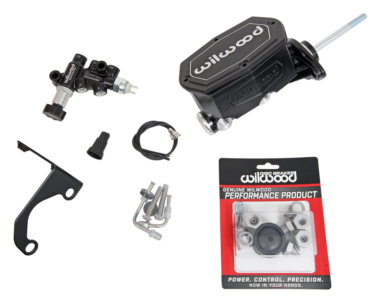 Wilwood Brakes 261-14962-BK Alum. Tandem M/C Kit w. Brkt Prop Valve 15/16in Wilwood Brakes 261-14962-BK