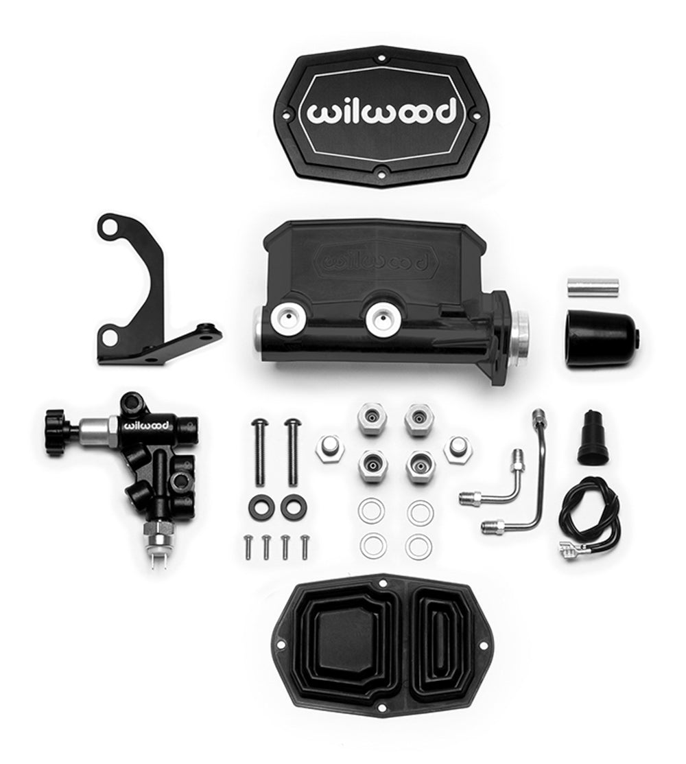 Wilwood Brakes 261-14964-BK Master Cylinder Tandem 1.10 in DIA Black Wilwood Brakes 261-14964-BK