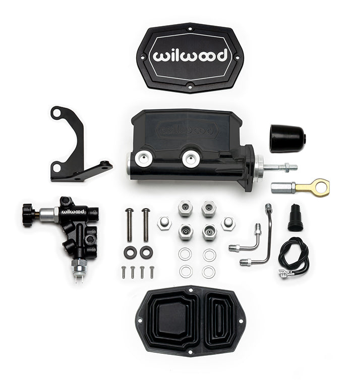 Wilwood Brakes 261-15523-BK Master Cyl Tandem W/ Prop Valve Mustang Wilwood Brakes 261-15523-BK