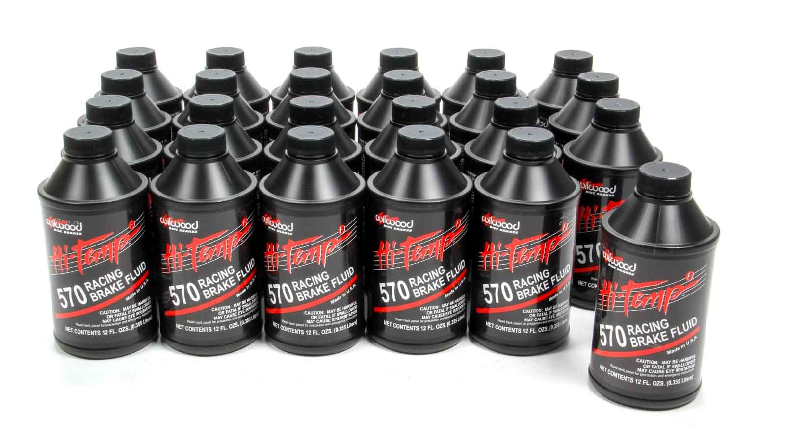 Wilwood Brakes 290-0633 Brake Fluid 570 Temp Case (24) 12oz Wilwood Brakes 290-0633