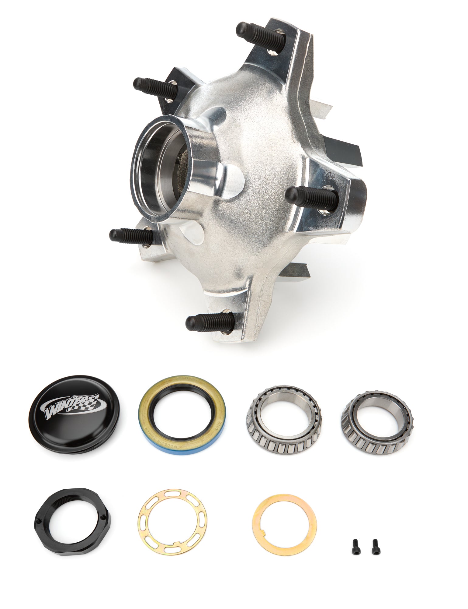 Winters 3755F Hub Kit Front Wide 5 Snap Cap Perm Mold Alum Winters 3755F