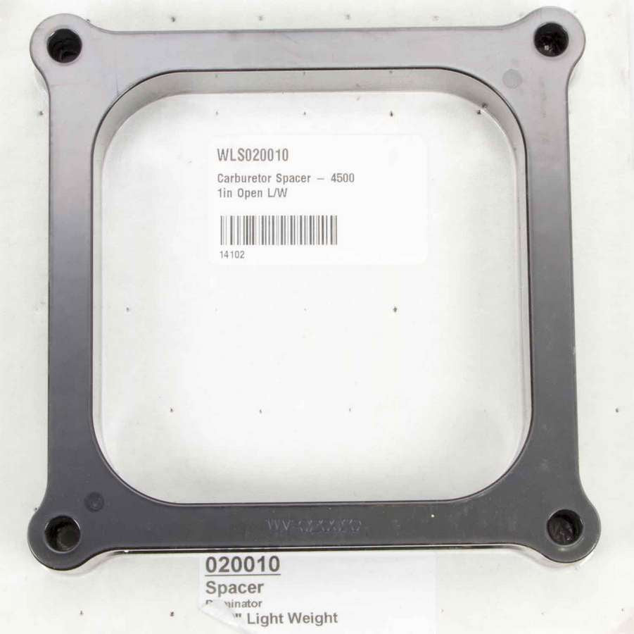 Wilson Manifolds 020010 Carburetor Spacer - 4500 1in Open L/W Wilson Manifolds 020010