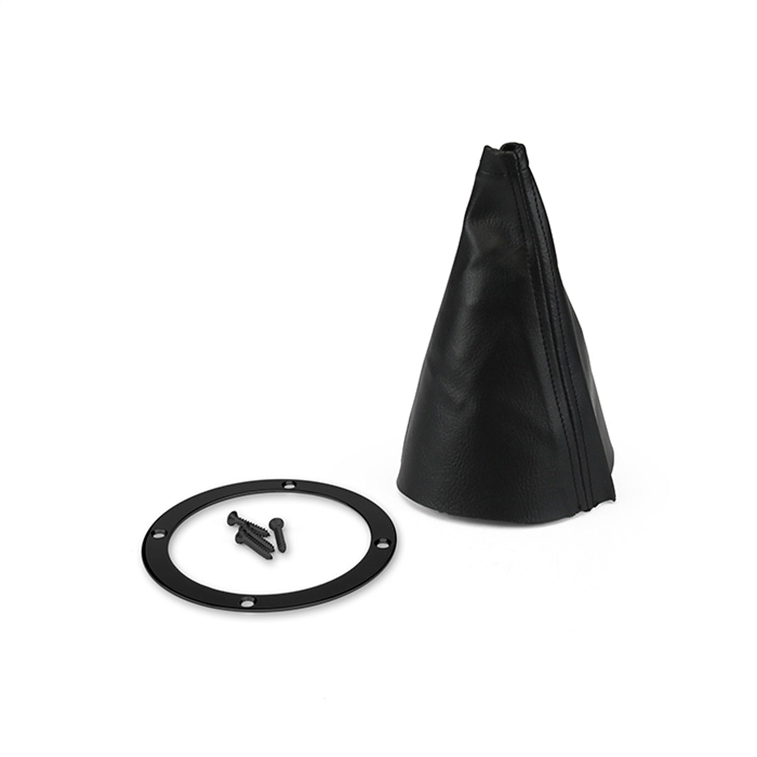 Lokar X70-HRB Hot Rod Shifter Boot Kit; Incl. Boot/Stainless Screws/Black Stainless Boot Ring; Lokar X70-HRB