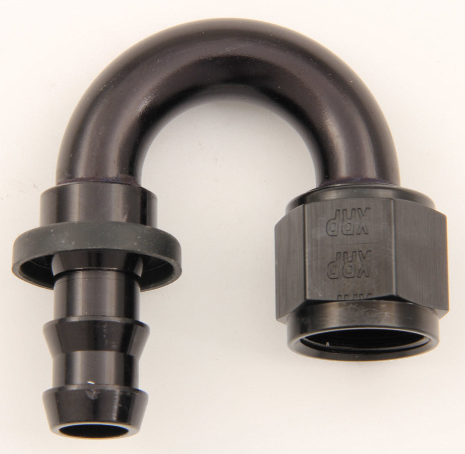 XRP 231808BB #8 180 Deg Push-On Hose End Black XRP 231808BB