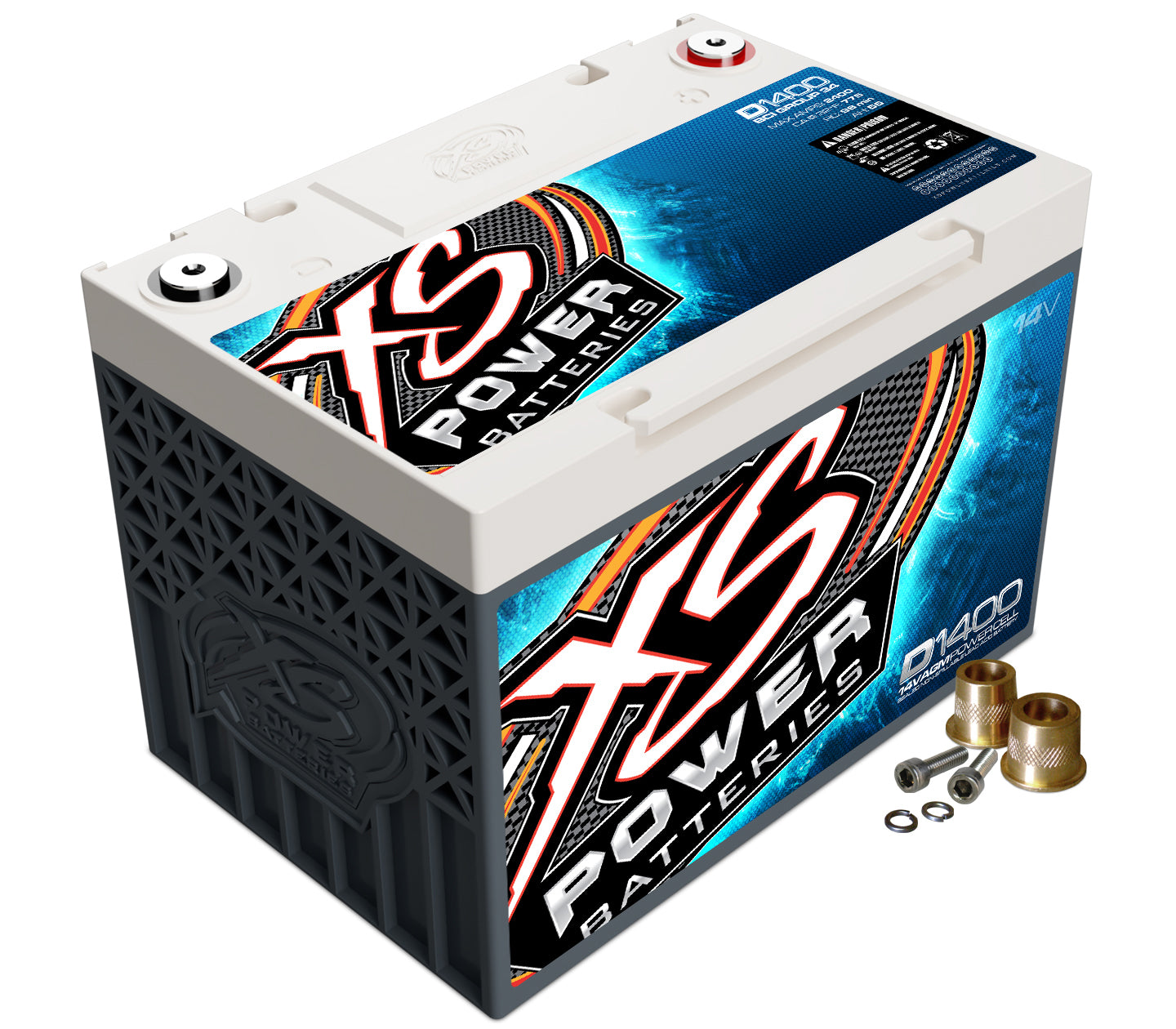 XS Power D1400 AGM Battery 14v 2 Post XS Power D1400