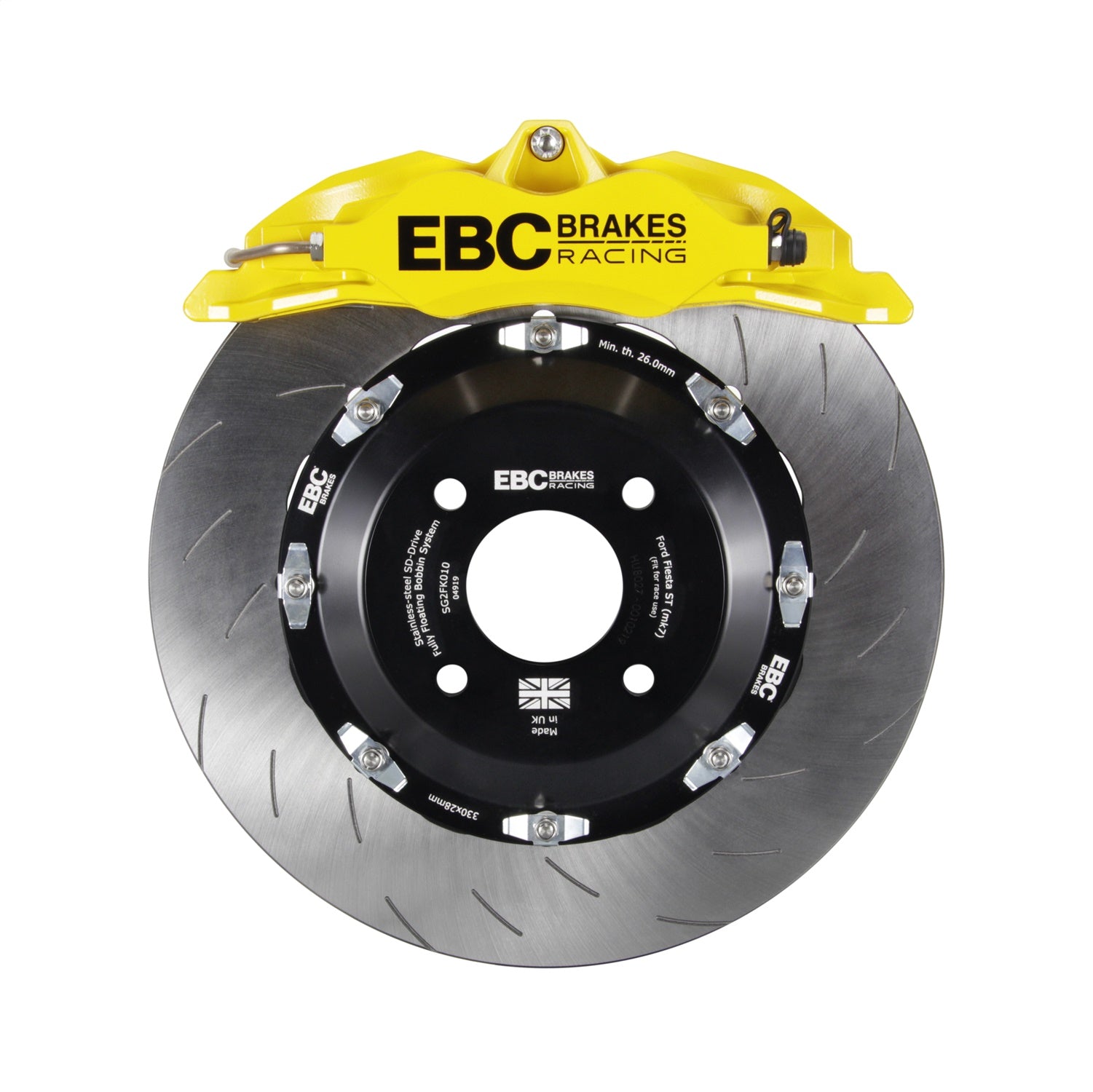 EBC Brakes Racing BC6101YEL-L Apollo-6 Brake Caliper EBC Brakes Racing BC6101YEL-L