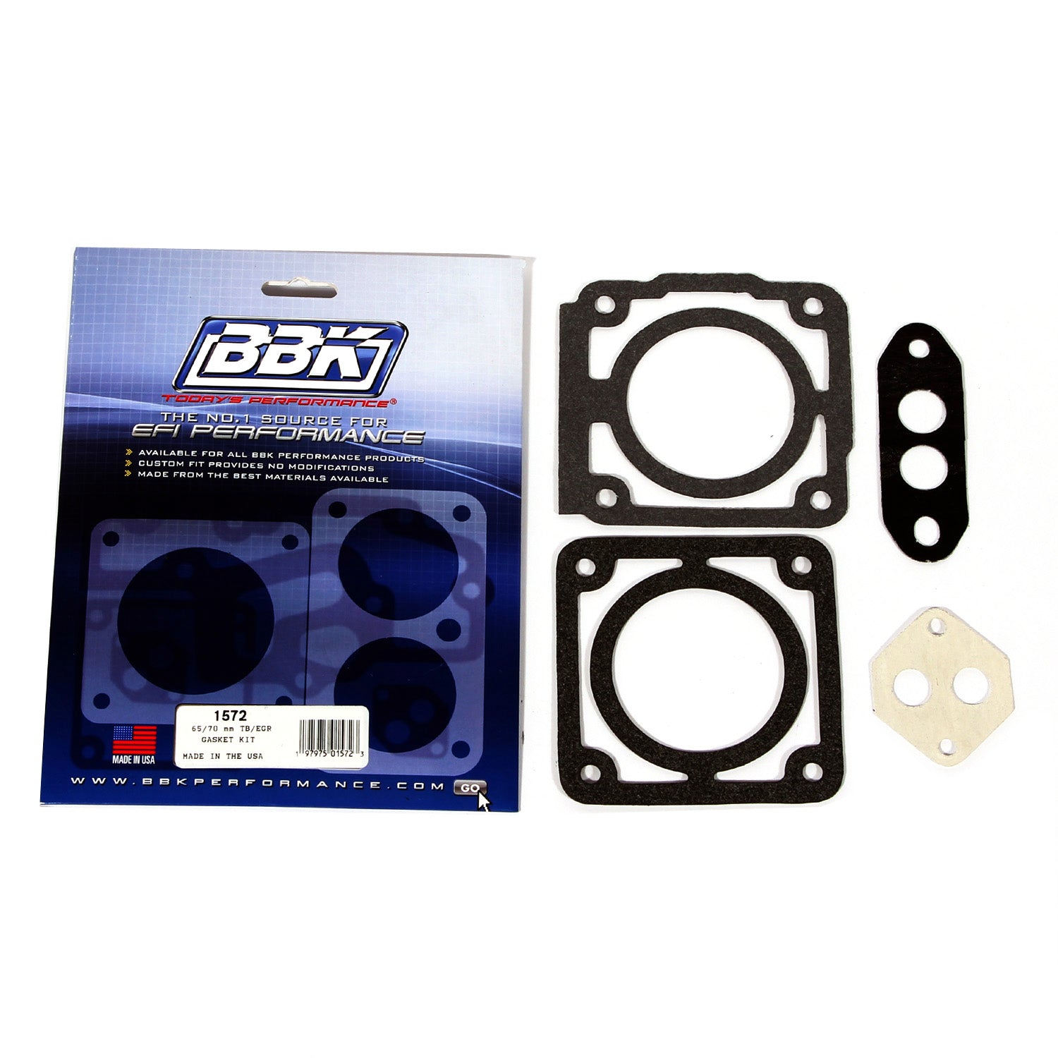 BBK Performance Parts 1572 1986-1993 MUSTANG THROTTLE BODY GASKET KIT 65 or 70MM SIZE BBK Performance Parts 1572