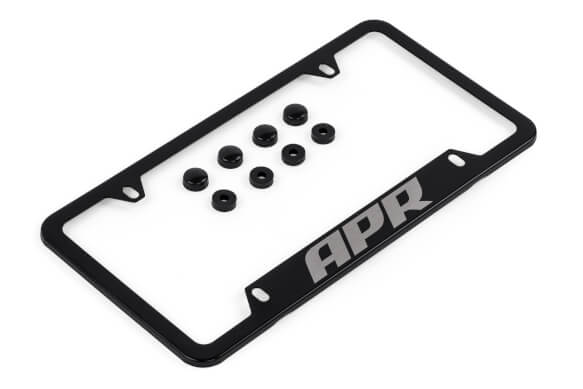 APR A1000010 APR License Plate Frame - Thick, Black w/ Hiders APR A1000010