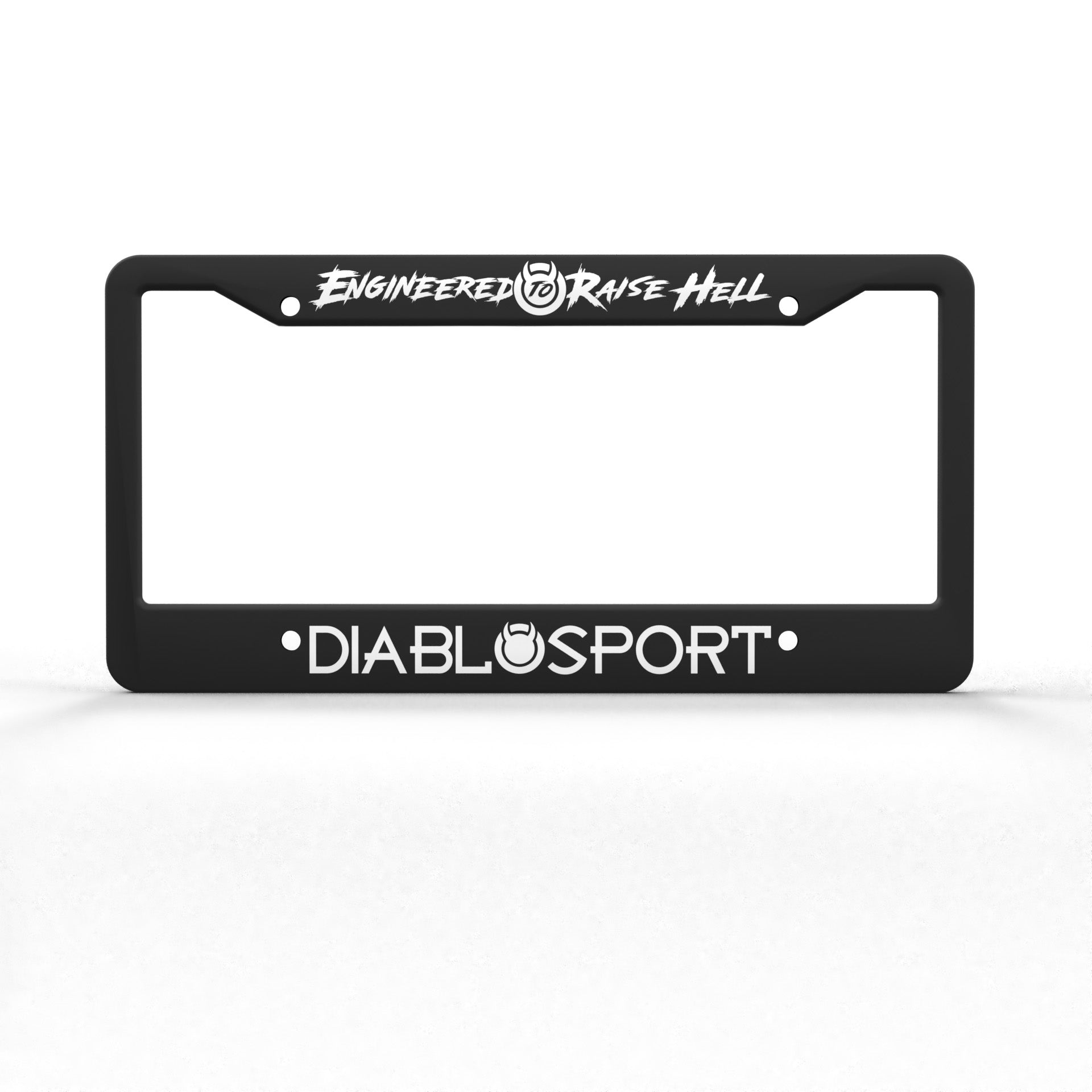 Durable plastic license plate frame - black