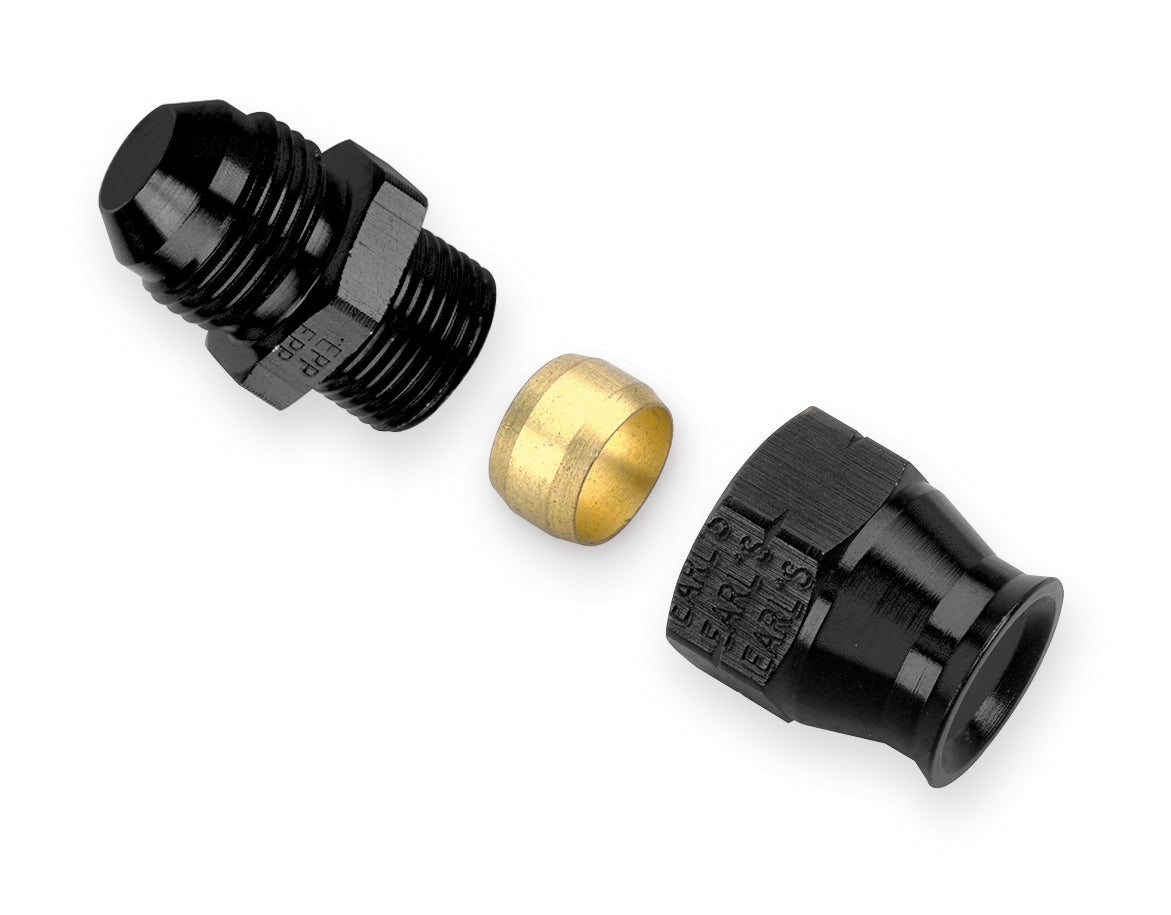 Earl's Performance AT165006ERL #6 Male to 3/8in Alum Tubing Adapter Black Earl's Performance AT165006ERL
