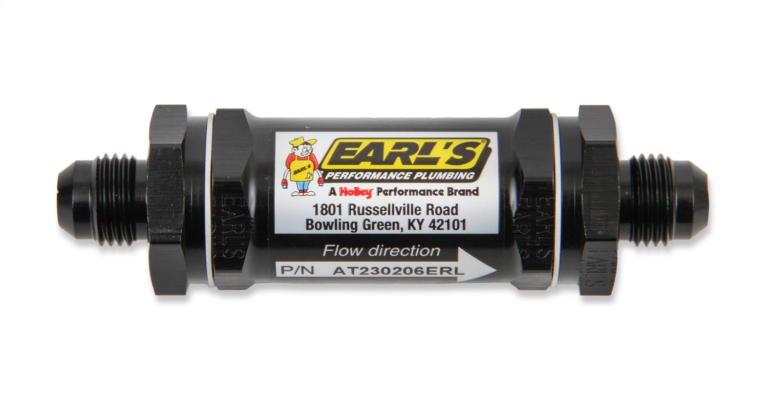 Earl's Performance AT230206ERL Aluminum In-Line Fuel Filter Earl's Performance AT230206ERL
