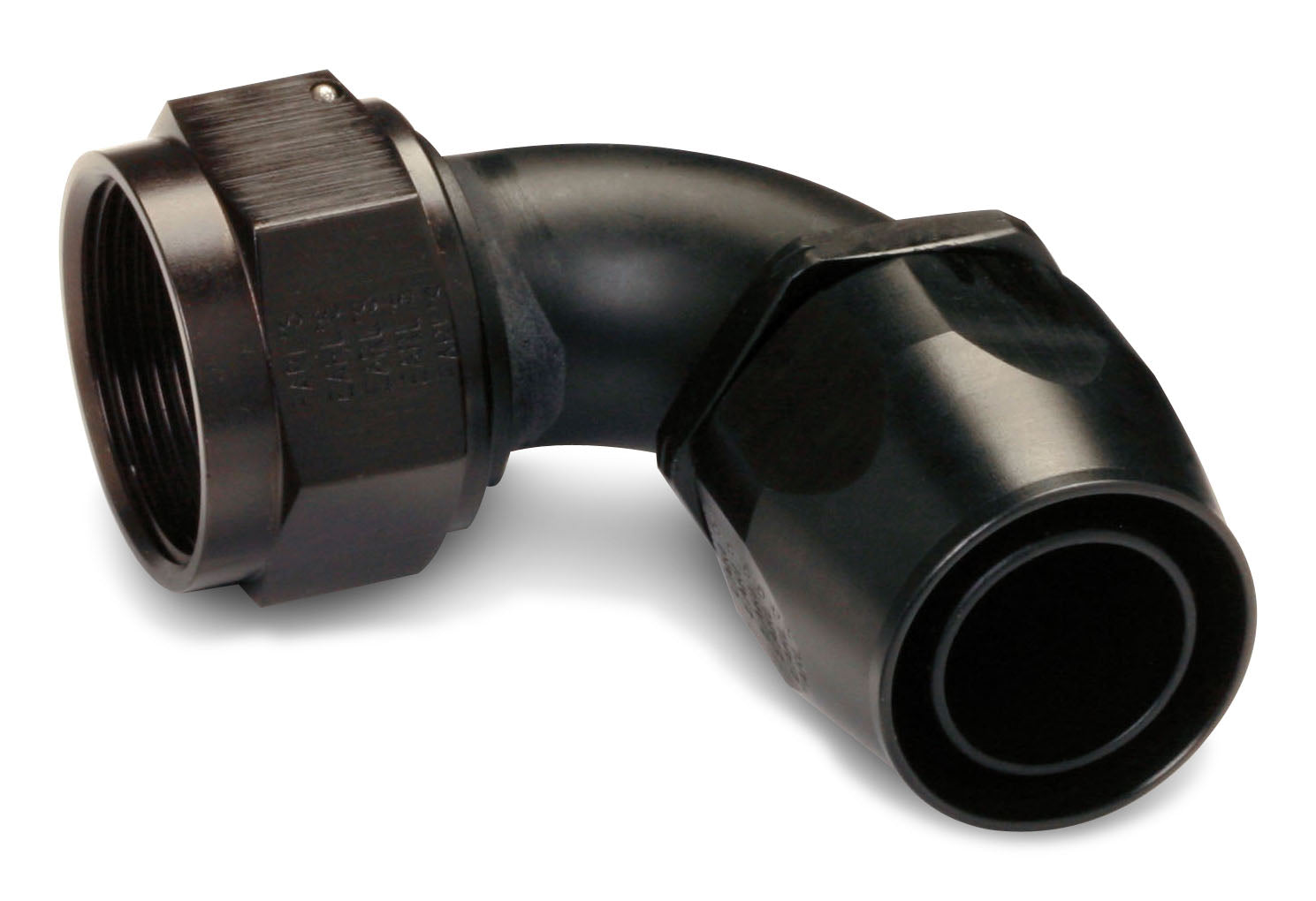 Earls 90 Degree Auto-Fit Hose End AN -24 - Black