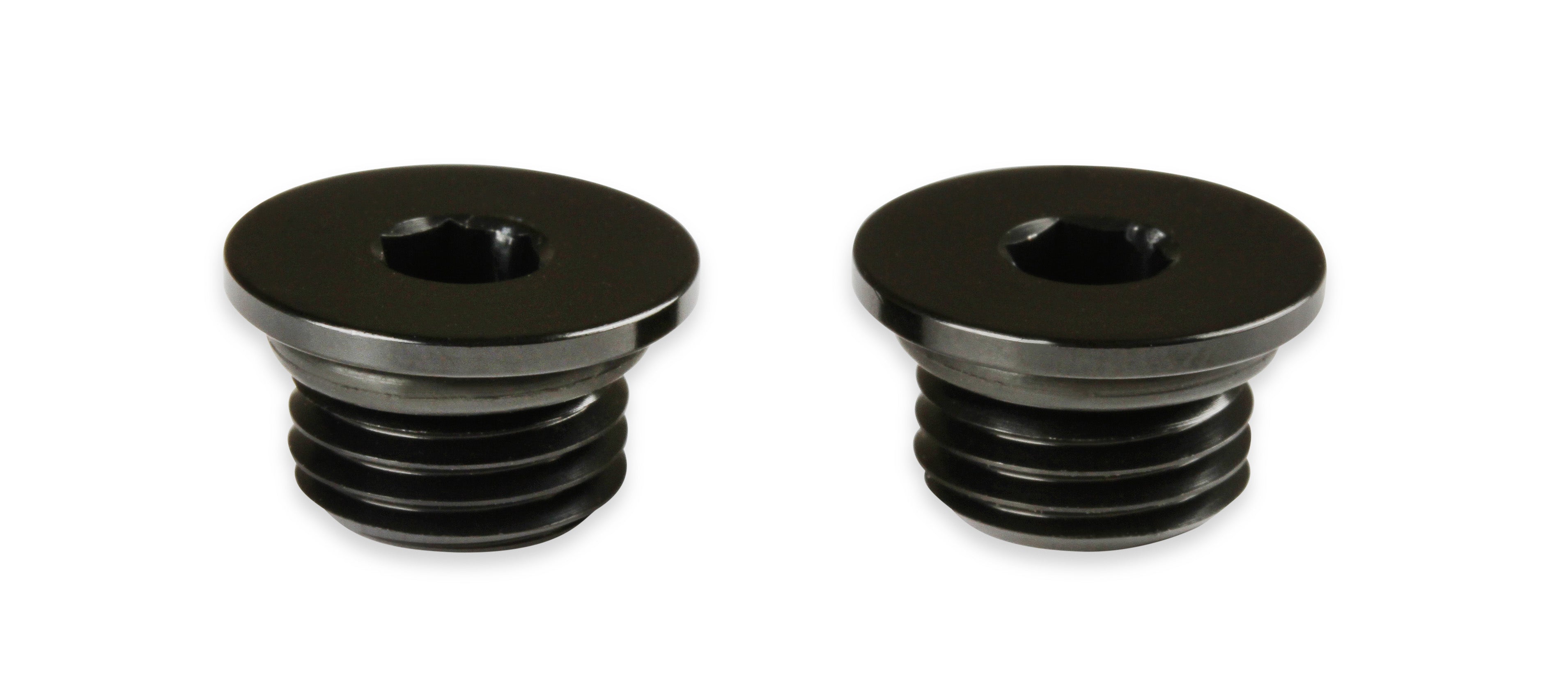 -4 AN Port Plug w/ O-Ring Seal, Black Anodized Aluminum - 2 pieces