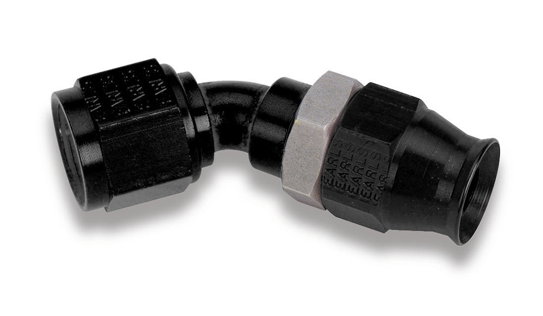 Earl's Adj. Tube 45 Degree Speed-Seal Hose End, -3 Hose Size, 3 Nut Size