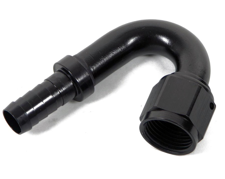 Earl's Auto-Crimp Hose End - 150 Degree - Size -12 - Black