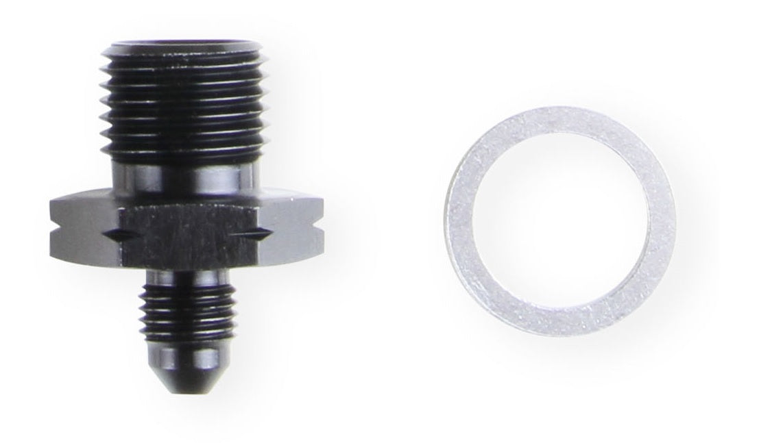 Earls Straight Male AN -3 to M16 x 1.5mm w/ Crush Washer