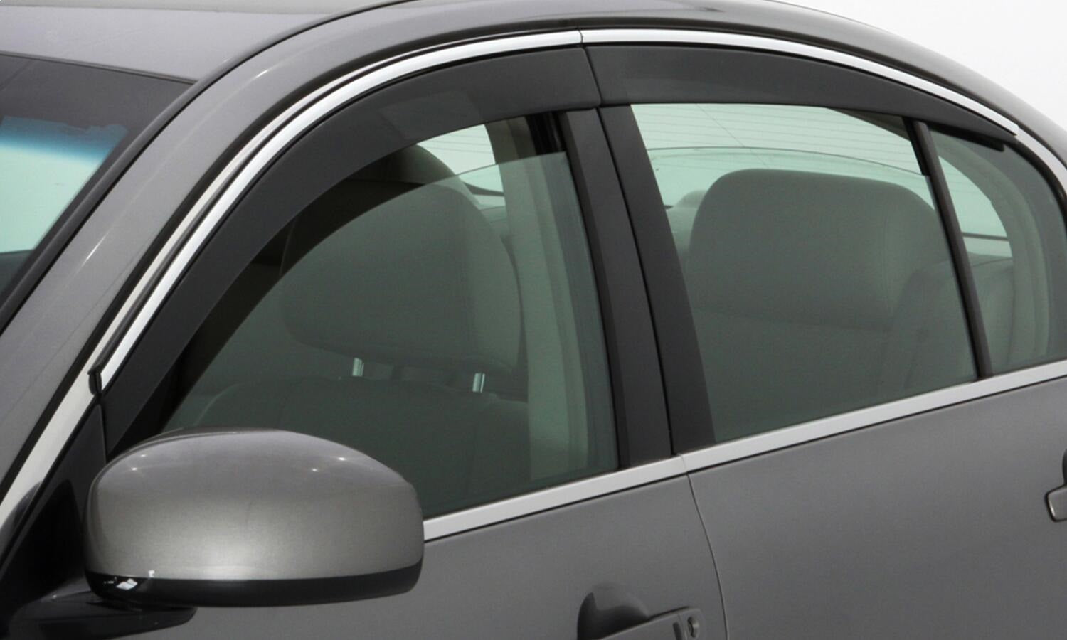 Auto Ventshade (AVS) 794057 Ventvisor® Low Profile Deflector 4 pc.; Smoke w/Chrome Trim; Auto Ventshade (AVS) 794057