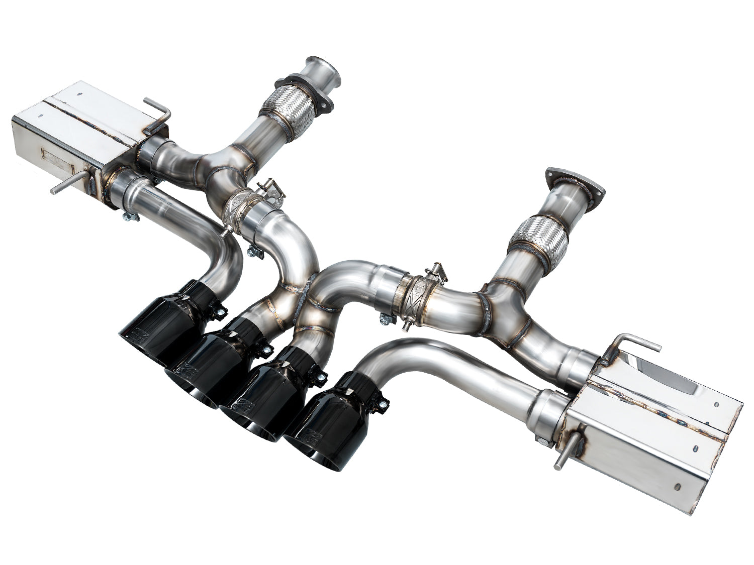 AWE Tuning 3025-43906 AWE SwitchPath Exhaust for C8 Corvette Z06 - Diamond Black Tips AWE Tuning 3025-43906