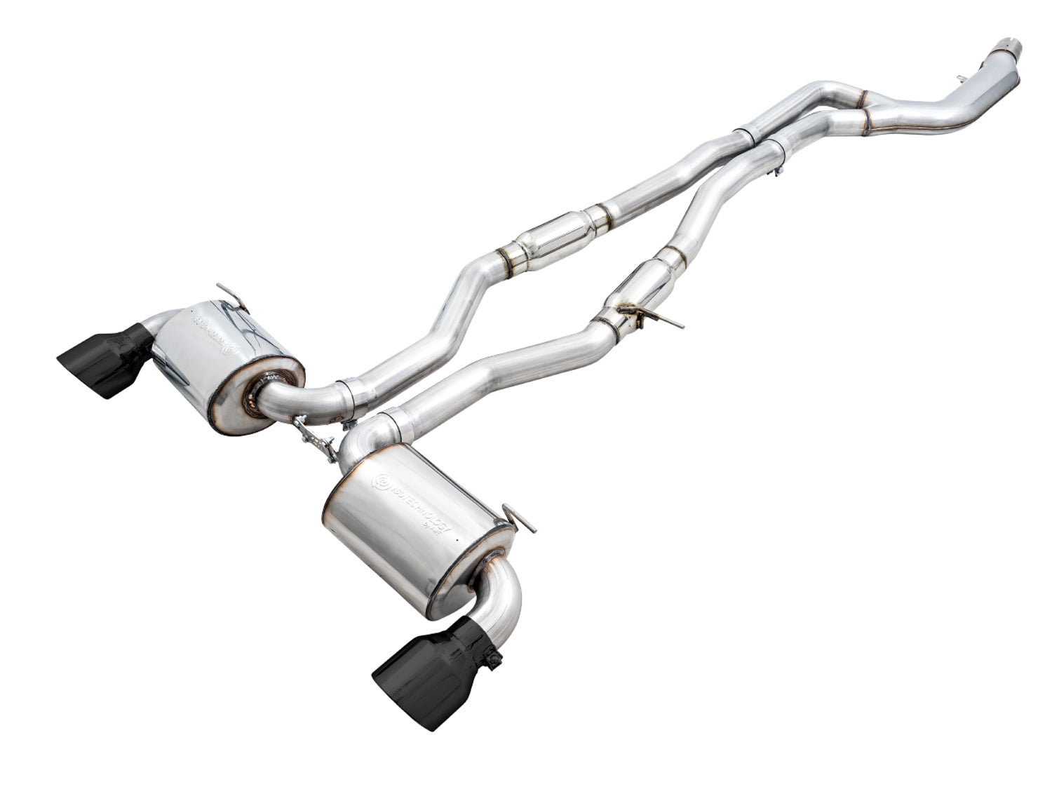 AWE Tuning 3015-33132 AWE Resonated Touring Edition for A90 Supra - 5" Diamond Black Tips AWE Tuning 3015-33132