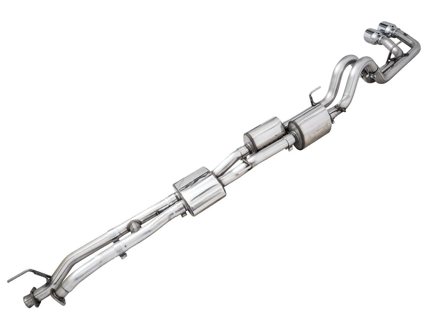 AWE Tuning 3015-32826 AWE 0FG Exhaust w/ BashGuard for 3rd Gen Tacoma - Dual Chrome Tips AWE Tuning 3015-32826