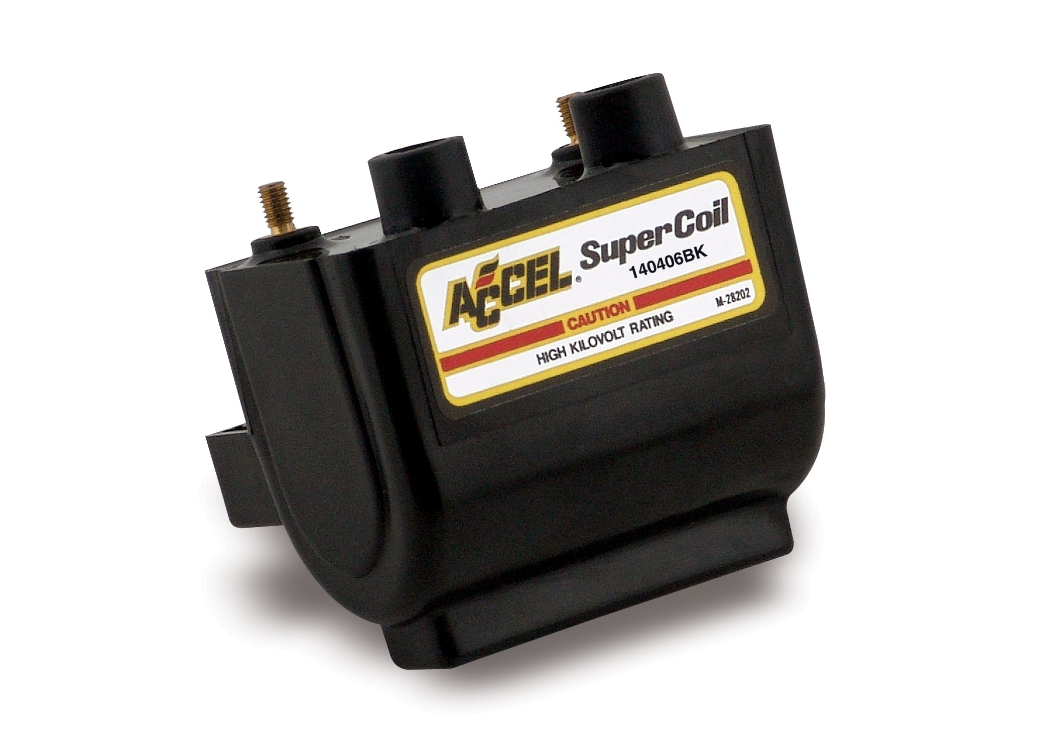 ACCEL 140406BK Motorcycle SuperCoil; Dual Fire; 4.7 Ohms Resistance; Points Ignition; Black; ACCEL 140406BK