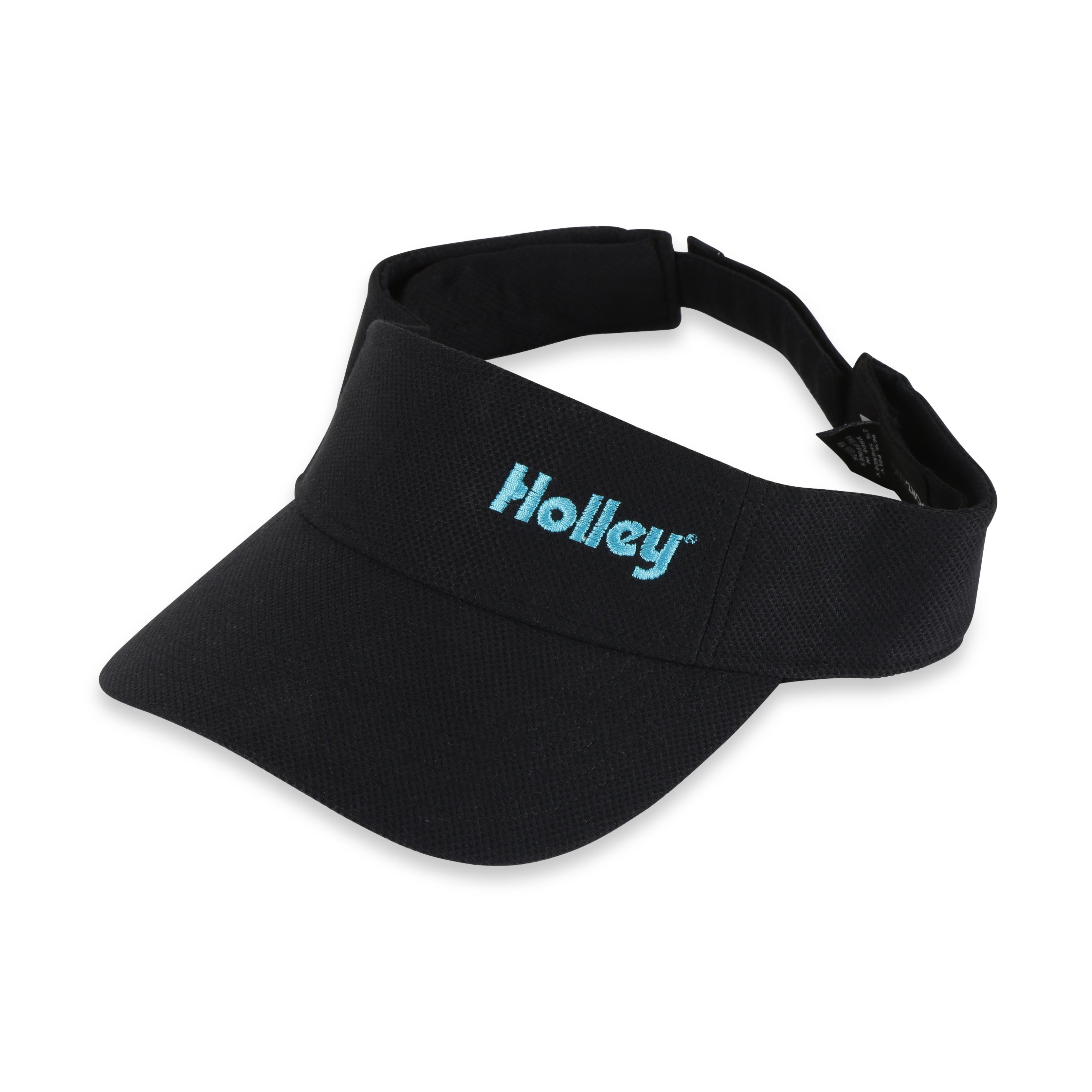 Holley Embroidered Visor - Black w. Aqua Embroidery