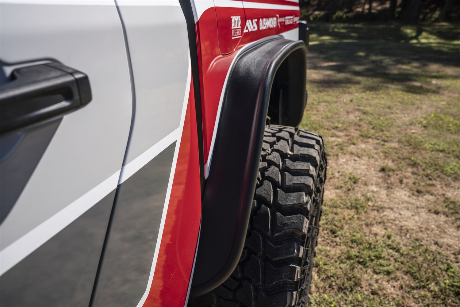 Bushwacker 10104-07 Flat Style Fender Flares; 2 pc.; Rear; Textured Finish; Black; Bushwacker 10104-07