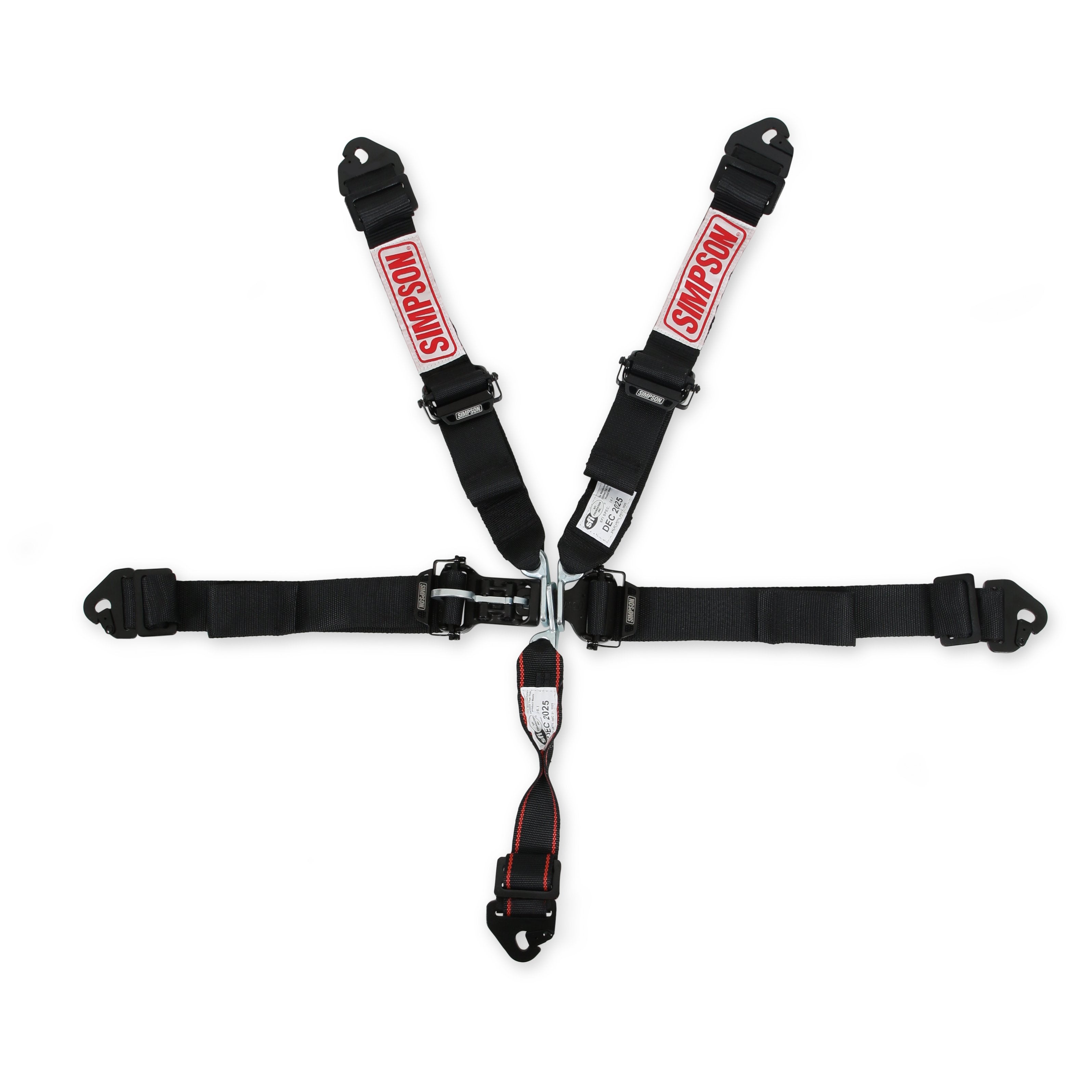 Simpson Safety 12LD5WC Simpson Latch & Link SFI Harness 2" Double Pull down SFI 16.1 Simpson Safety 12LD5WC