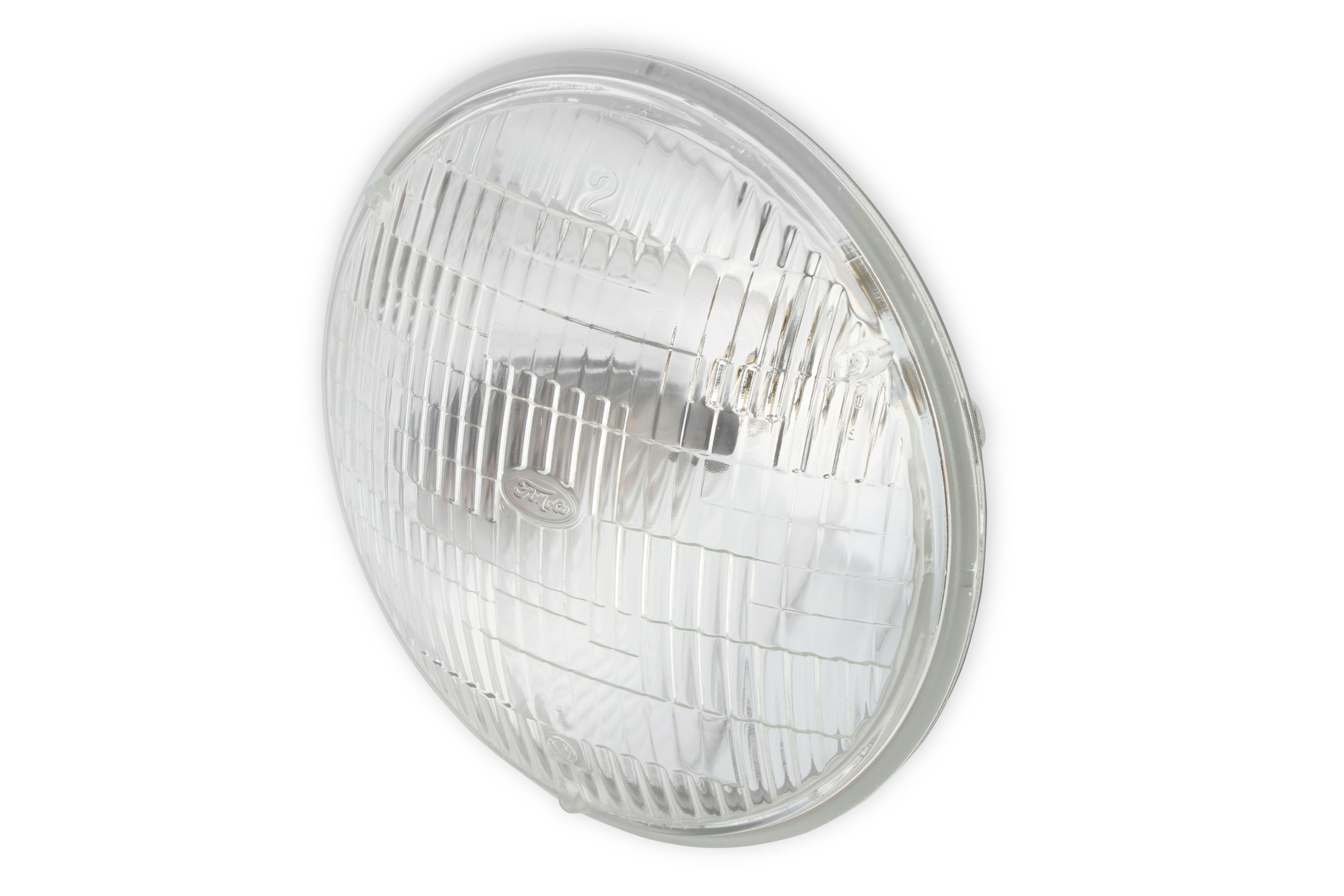 Scott Drake C0DZ-13007-A 1964-1973 Ford Mustang Headlight 7" Round Halogen Sealed Beam with FoMoCo Logo Scott Drake C0DZ-13007-A