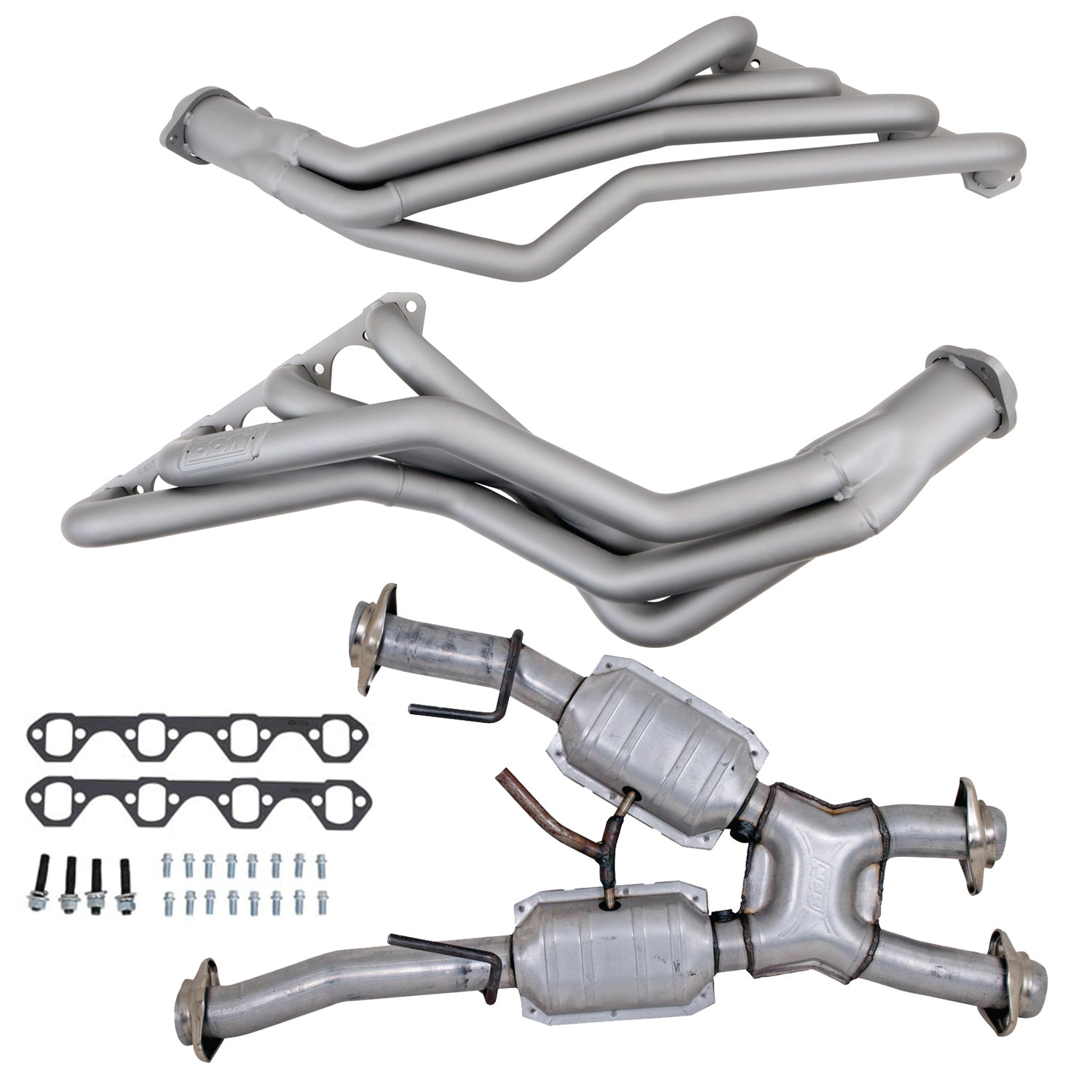 79-93 MUSTANG 5.0 1-5/8 LONG TUBE HEADERS AUTO PLUS MID PIPE (TITANIUM CERAMIC)