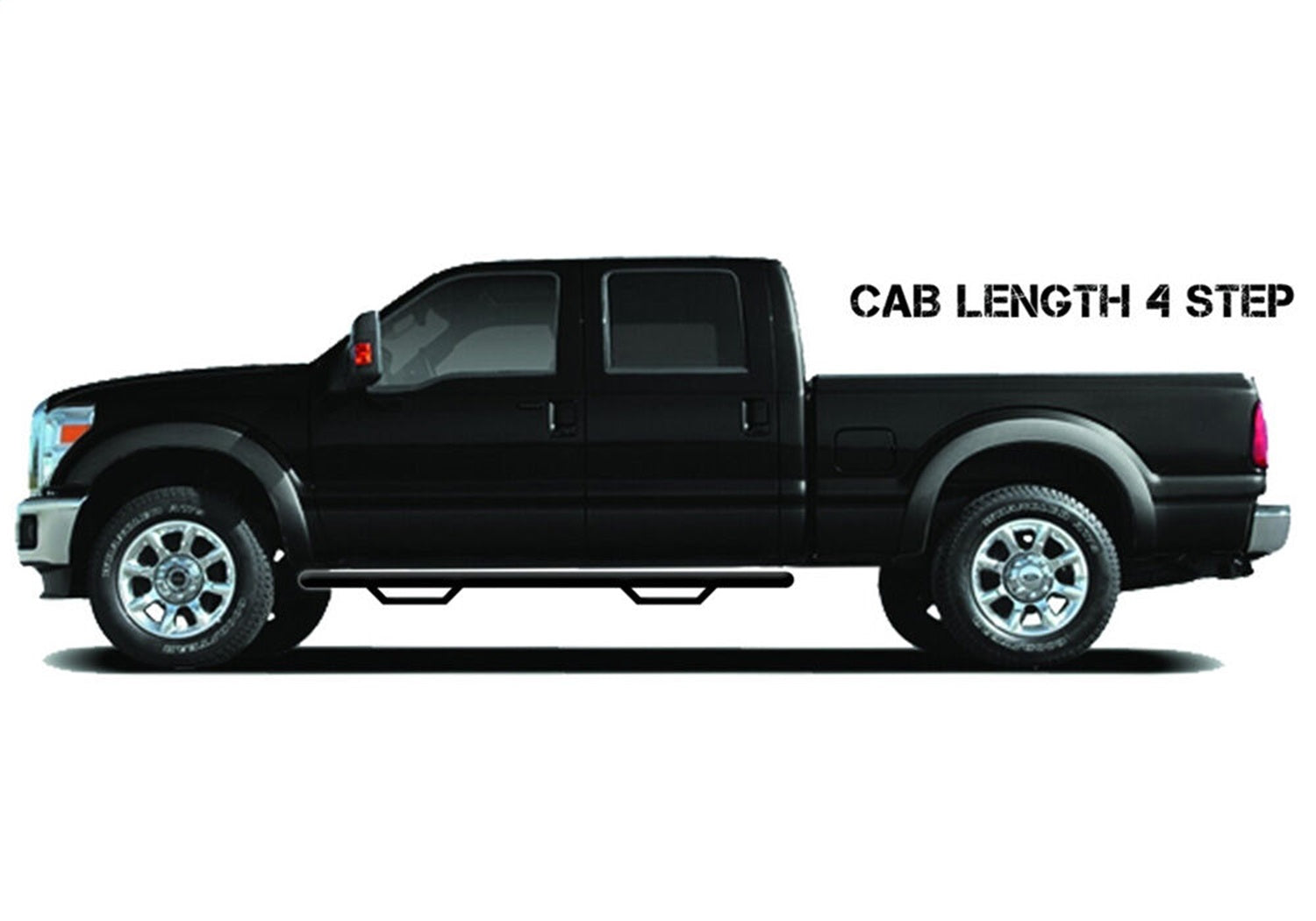 N-Fab C1573QC-TX Nerf Step-Cab Len (2 Stps)-15-16 Silv/Sierra HD Double-TX Blk N-Fab C1573QC-TX
