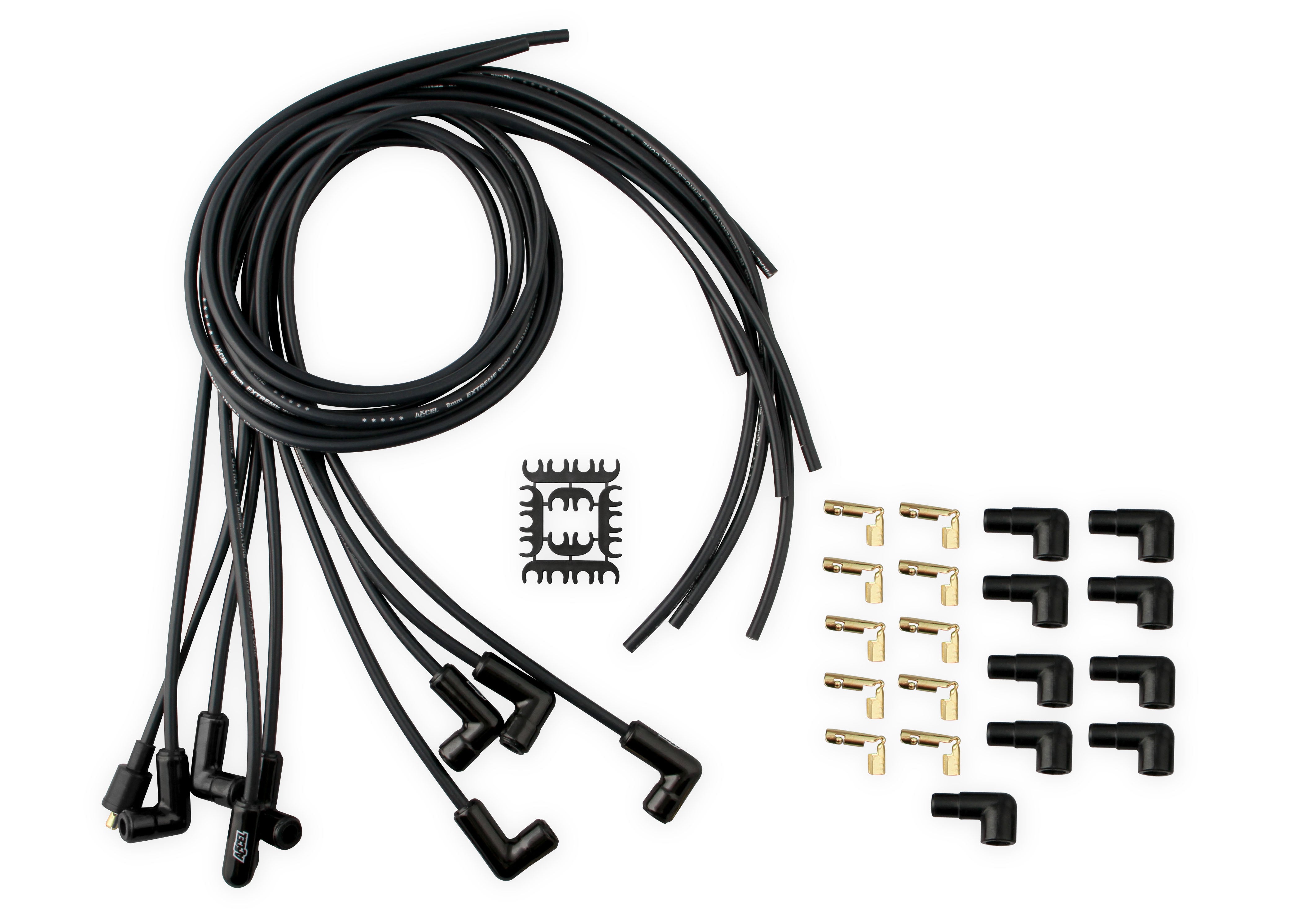 ACCEL 9001CK 8mm Spark Plug Wire Set w/90-Deg Ceramic Boots ACCEL 9001CK