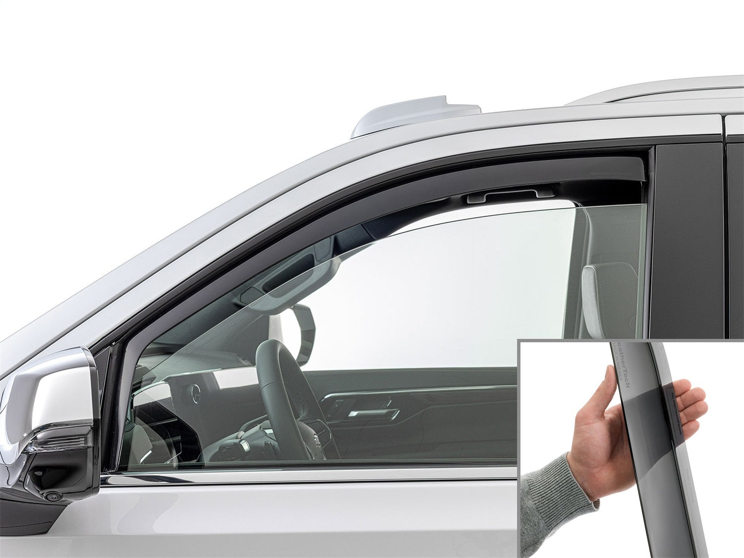 Weathertech 801010IM Side Window Deflector; Front; Dark Tint; Weathertech 801010IM