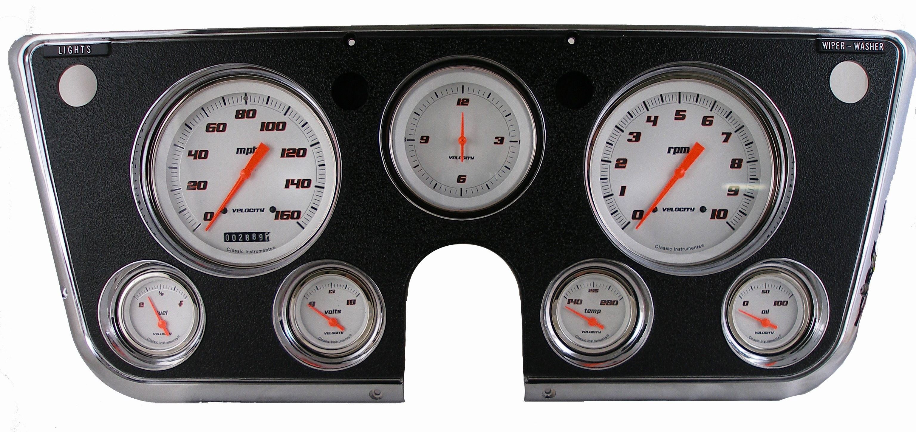 Classic Instruments CT67VSW The Velocity Series White for 1967-1972 Chevy Truck Classic Instruments CT67VSW