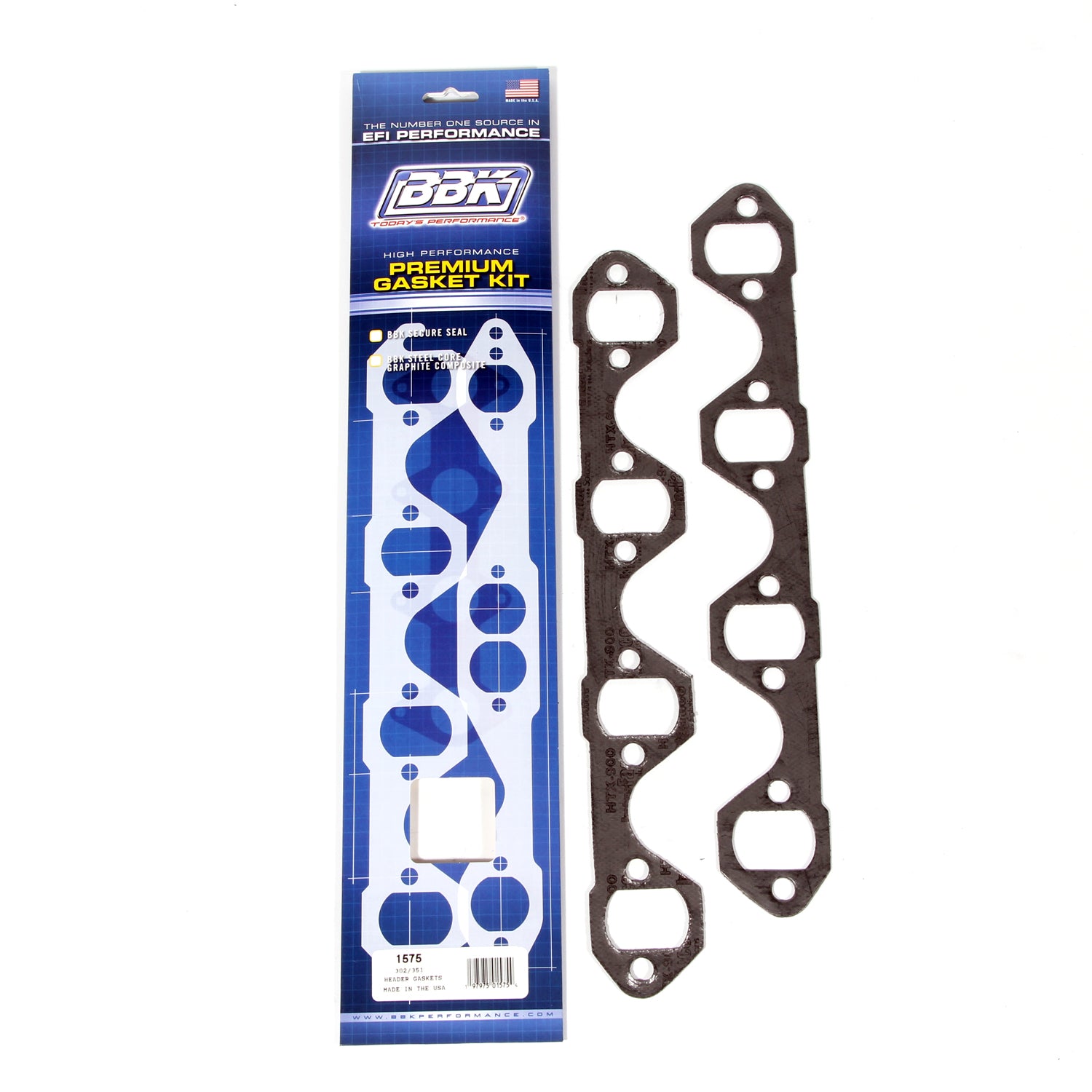 BBK Performance Parts 1575 PREMIUM HEADER GASKET SET - SBF FORD 302/351W 1-5/8 (PAIR) BBK Performance Parts 1575