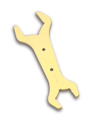 Double-Ended Hose End Wrench, Hex Size 2" x 1-7/16, 20 Nut-16 Socket, Gold
