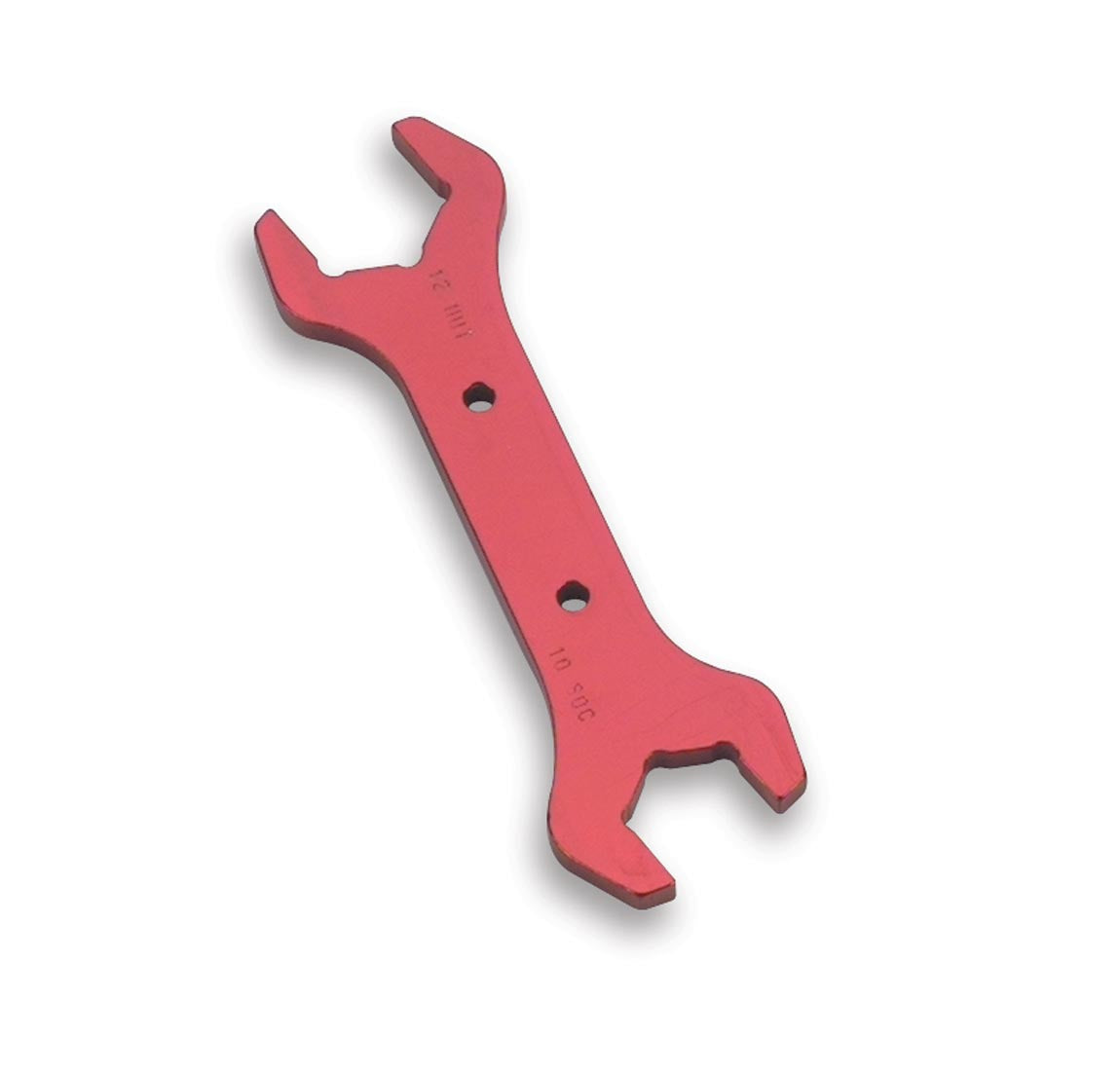 Double-Ended Hose End Wrench, Hex Size 1-1/4 x 1-1/16, 12 Nut-10 Socket,  Red